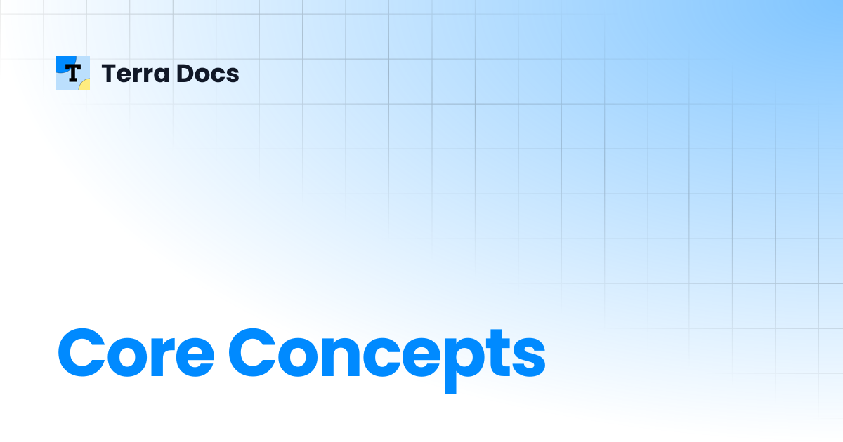 Core Concepts | API Reference | Terra Docs